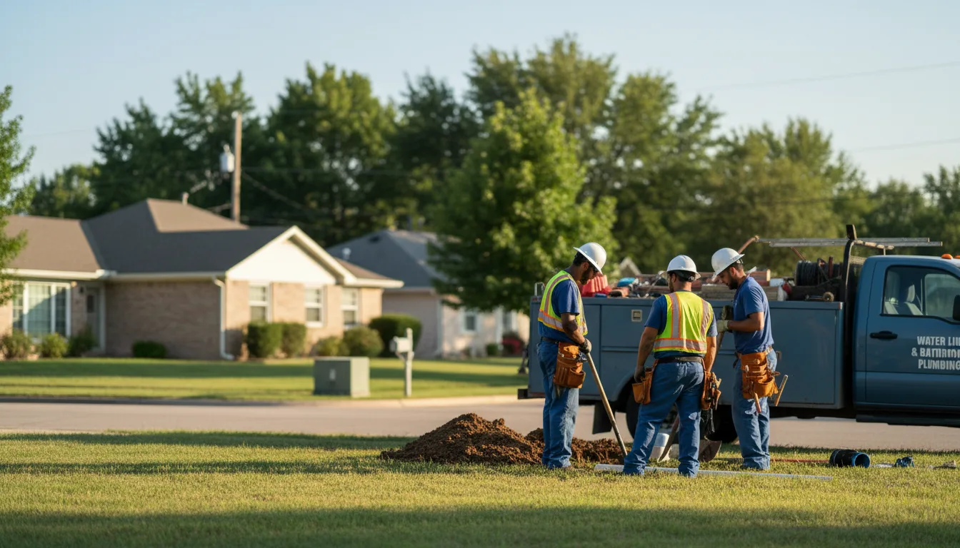 Residential water line and bathroom plumbing service in Kimbolton, OH